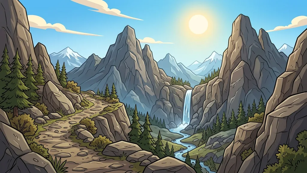 Stonecrag Highlands, rocky mountain paths